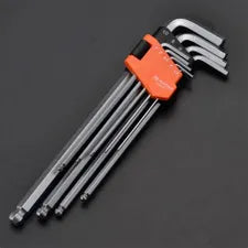 HARDEN 540609 9-Piece Professional Extra-Long Ball-Point Hex Key Set